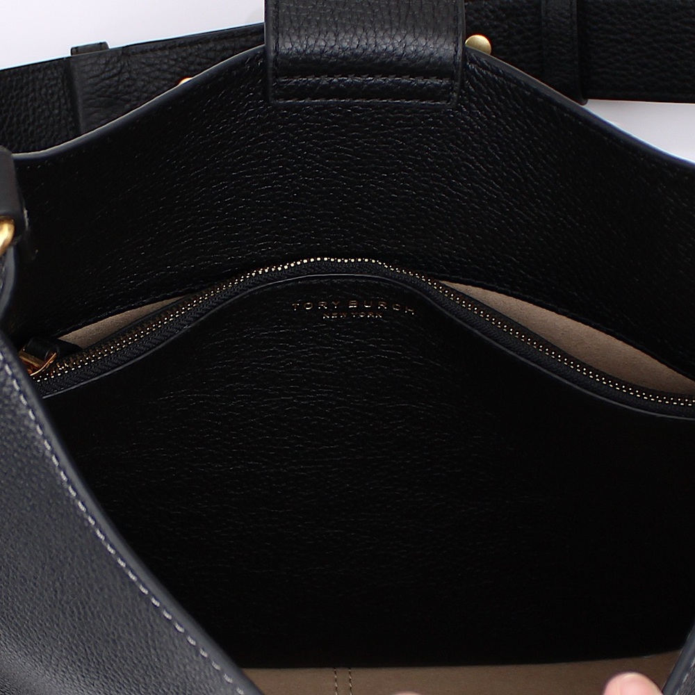 Tory Burch Thea Large Shoulder Bag In Black - Picture 11 of 13
